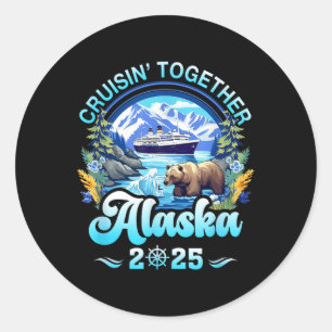 Cruisin Gemeinsam Alaska Familienfreund Alaska Cru Runder Aufkleber