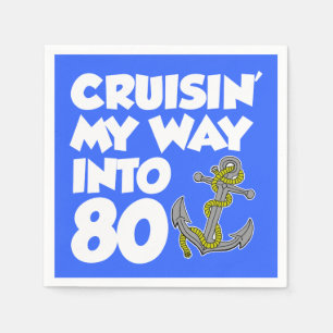 Cruisin meine Weise in 80 Boots-Themed Serviette