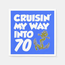 Cruisin My Way Into 70 Bootsdenkmal Party Napkins Serviette