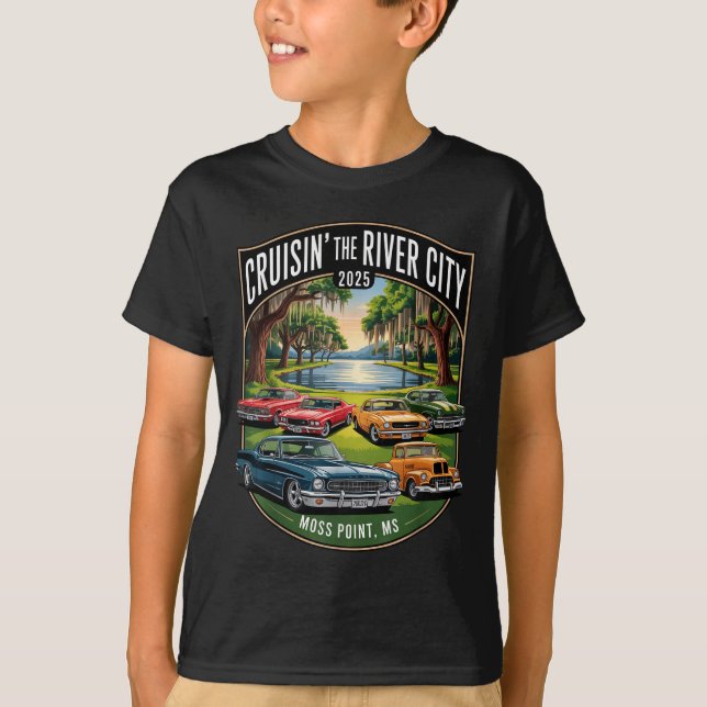 Cruisin The River City 2025 Moss Int Ms Clic Car D T-Shirt (Vorderseite)