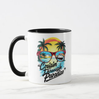 Cruisin’ Through Paradise: Tropical Escape Vibes Tasse