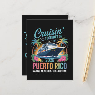Cruisin' Together Puerto Rico 2026 Ankündigungspostkarte