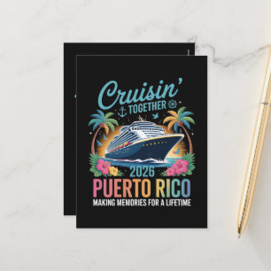 Cruisin' Together Puerto Rico 2026 Feiertagspostkarte