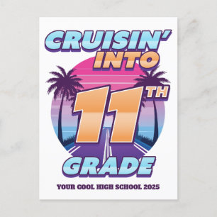 Cruisin’ Zurück zur Schule 11. Klasse Feiertagspostkarte