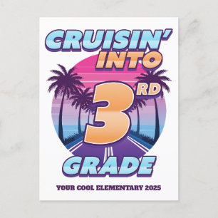 Cruisin’ Zurück zur Schule 3. Klasse Feiertagspostkarte