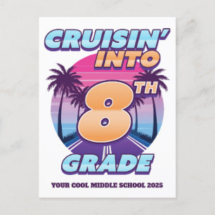 Cruisin’ Zurück zur Schule 8. Klasse Feiertagspostkarte