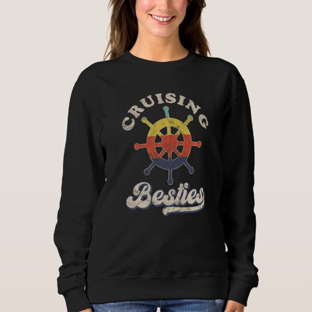 Cruising Besties Matching Girls Cruise Ship   Sweatshirt (Vorderseite)