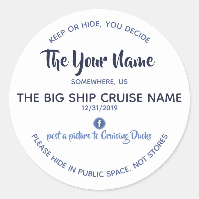 Cruising Duck Custom Stickers (Vorderseite)