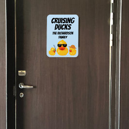 Cruising Ducks Family Cruise Door Magnet