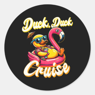 Cruising Enten Ente Ente Kreuzfahrt Familienurlaub Runder Aufkleber