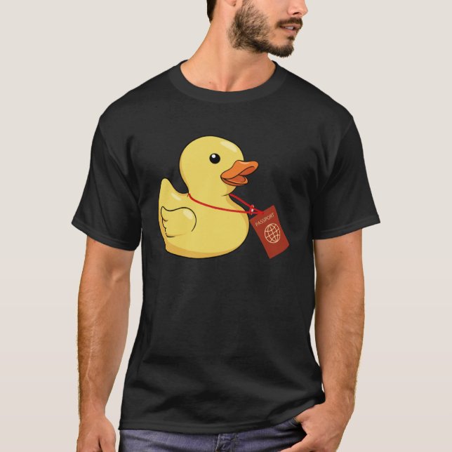 Cruising Hiding Finding Rubber Ducks Passport Scav T-Shirt (Vorderseite)
