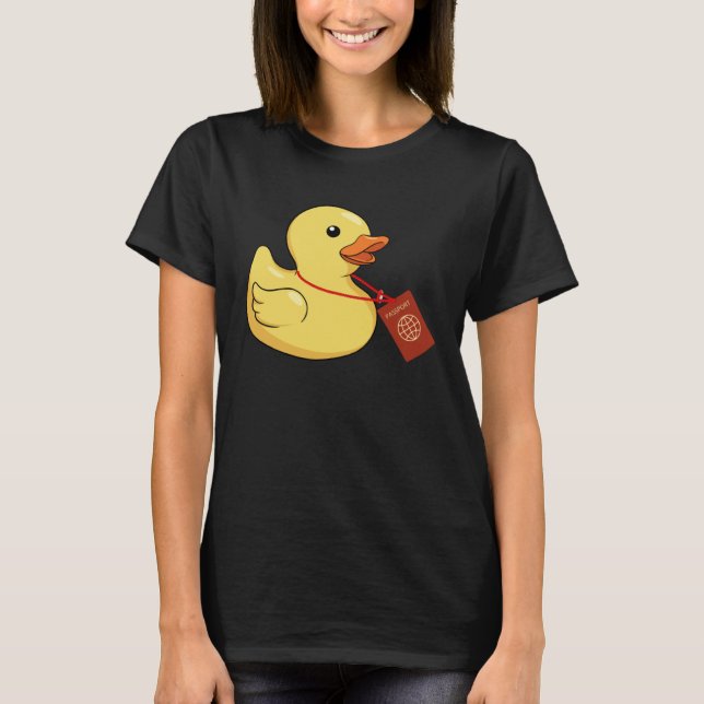 Cruising Hiding Finding Rubber Ducks Passport Scav T-Shirt (Vorderseite)
