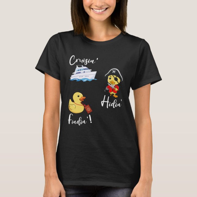 Cruising Hiding Finding Rubber Ducks Passport Scav T-Shirt (Vorderseite)
