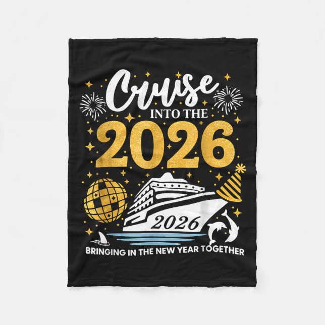 Cruising Into 2026 New Years Eve Party Favors Fami Fleecedecke (Vorderseite)