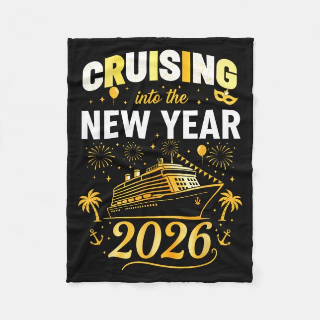 Cruising Into 2026 New Years Eve Party Favors Fami Fleecedecke (Vorderseite)
