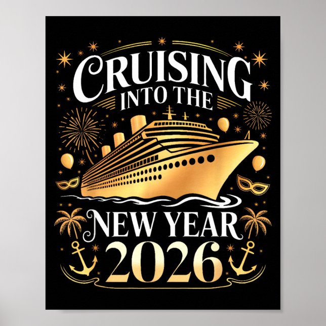 Cruising Into 2026 New Years Eve Party Favors Fami Poster (Vorne)