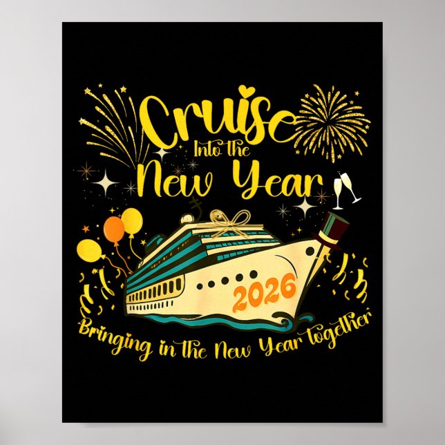 Cruising Into 2026 New Years Eve Party Favors Fami Poster (Vorne)