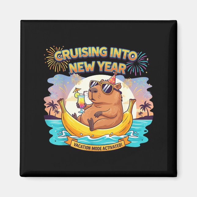 Cruising Into 2026 New Years Eve Party Matching Fa Magnet (Vorne)