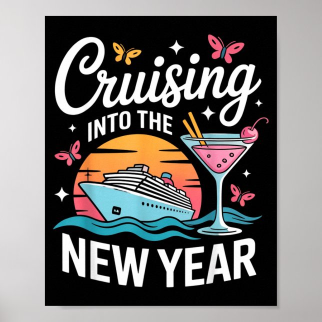 Cruising Into 2026 New Years Eve Party Matching Fa Poster (Vorne)