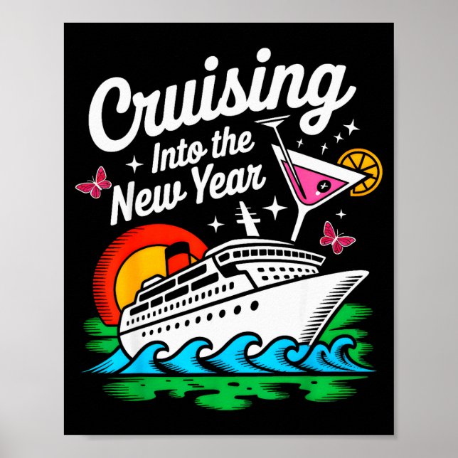 Cruising Into 2026 New Years Eve Party Matching Fa Poster (Vorne)
