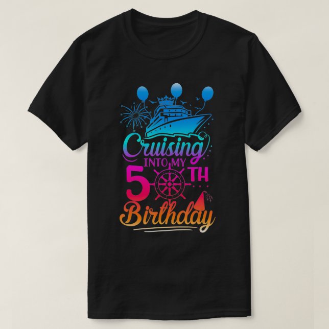 Cruising Into My 50th Birthday 50 Year Old Birthda T-Shirt (Design vorne)