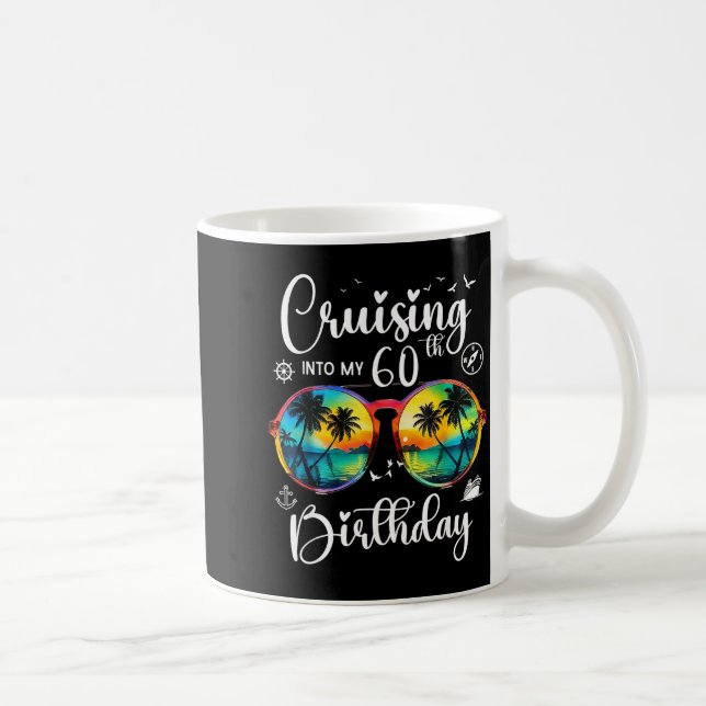 Cruising Into My 60th Birthday Trip Vacation Cruis Kaffeetasse (Rechts)
