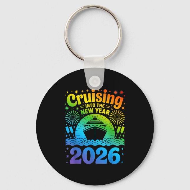 Cruising Into New Year 2026 Lgbtq Pride Cruise Cel Schlüsselanhänger (Vorderseite)