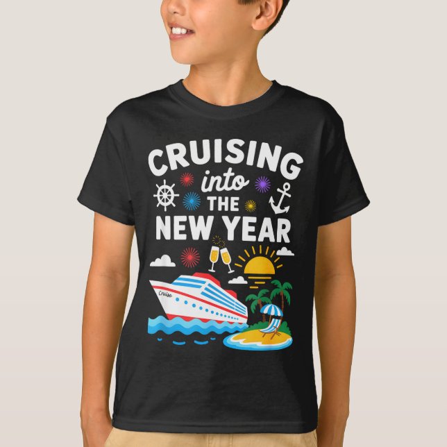 Cruising Into New Year 2026 Match Family Vacation  T-Shirt (Vorderseite)