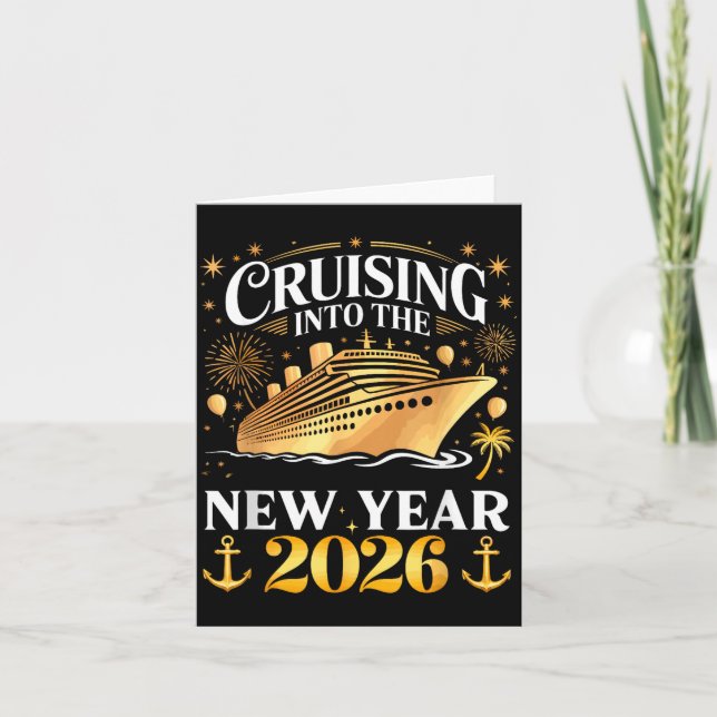 Cruising Into The 2026 New Years Eve Party Family  Karte (Vorderseite)