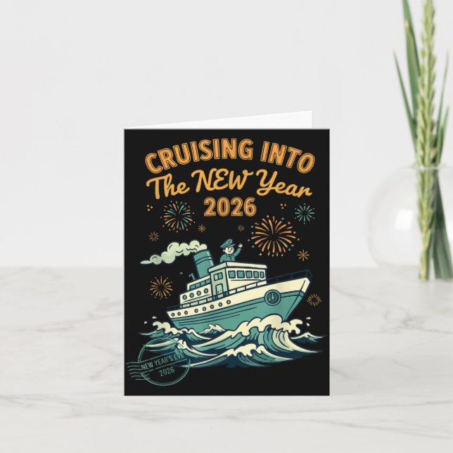 Cruising Into The New Year 2026 Adventure  Karte (Vorderseite)