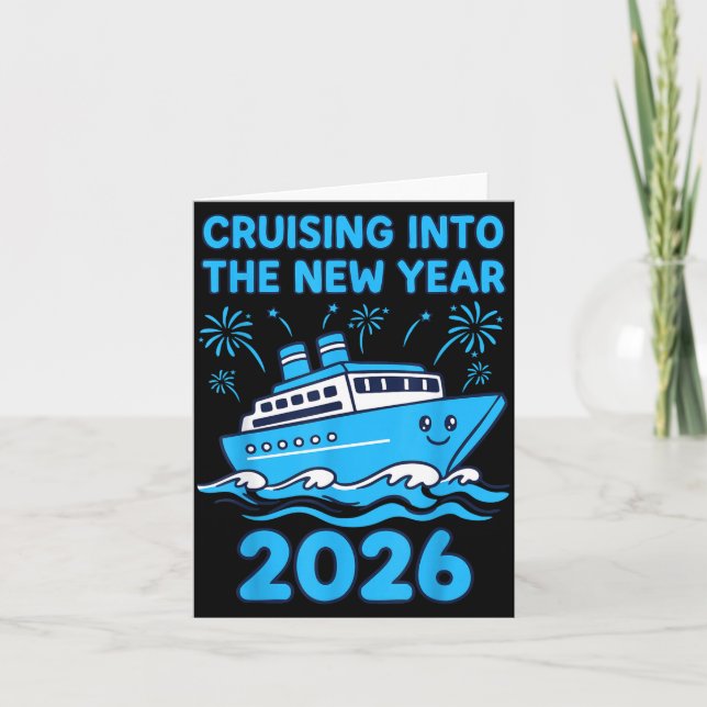 Cruising Into The New Year 2026 Celebration  Karte (Vorderseite)