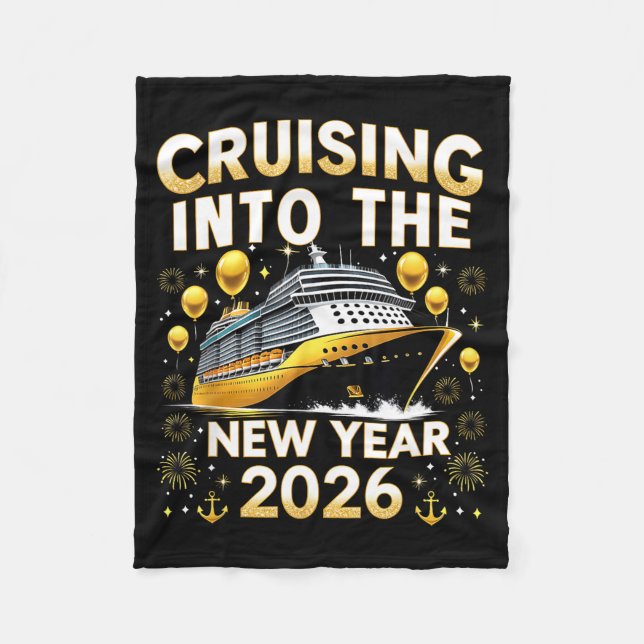 Cruising Into The New Year 2026 Cruise Party Gift  Fleecedecke (Vorderseite)