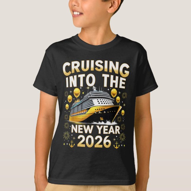 Cruising Into The New Year 2026 Cruise Party Gift  T-Shirt (Vorderseite)
