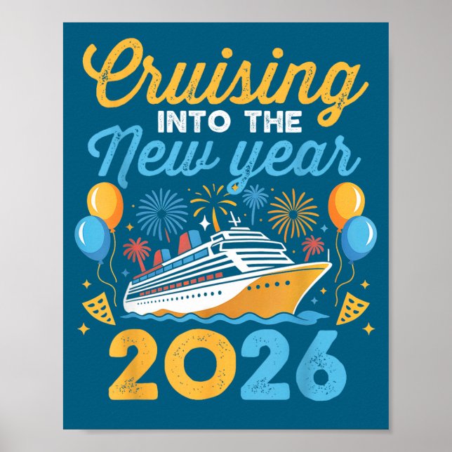 Cruising Into The New Year 2026 Family Cruise Cele Poster (Vorne)