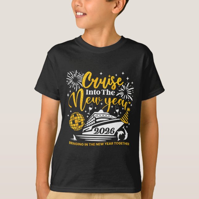 Cruising Into The New Year 2026 Happy New Year 202 T-Shirt (Vorderseite)