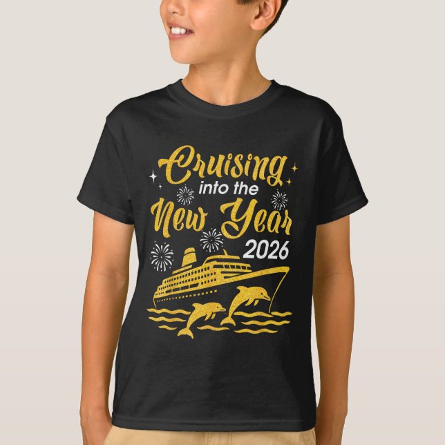 Cruising Into The New Year 2026 Happy New Year Cru T-Shirt (Vorderseite)