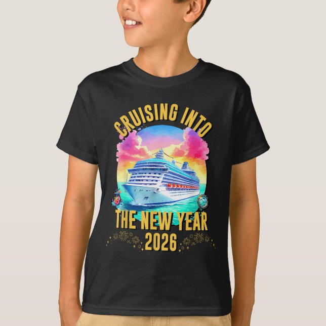 Cruising Into The New Year 2026 Ocean Lover  T-Shirt (Vorderseite)
