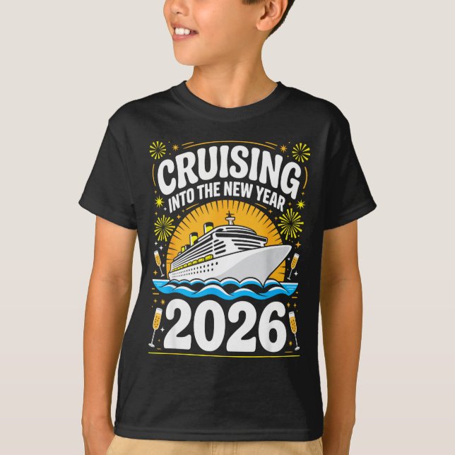 Cruising Into The New Years Eve 2026 Family Matchi T-Shirt (Vorderseite)