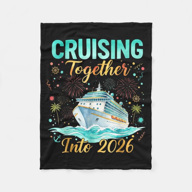 Cruising Together Into 2026 Matching Cruise Celebr Fleecedecke (Vorderseite)