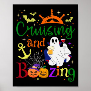 Cruising und Saufen Halloween Grusel Geist Kreuzzu Poster