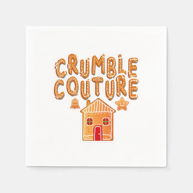 Crumble Couture Gingerbread Holiday Napkins Serviette (Vorderseite)