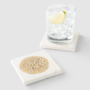 Crumpet auf weiß steinuntersetzer