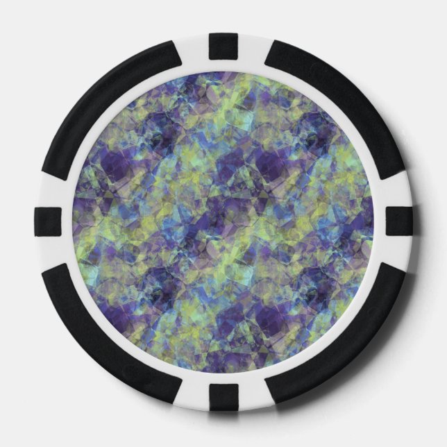 Crumpled Lavendel Textur Pokerchips (Vorderseite)