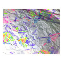 Crumpled Paper Scribble Abstrakt Modern Art Print