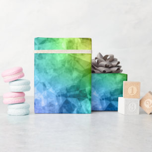 Crumpled Peacock Blue Texture Geschenkpapier