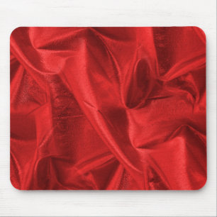 Crumpled Red Lame' Metallisches Foto Mousepad