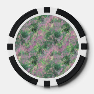 Crumpled Spring Green Texture Pokerchips