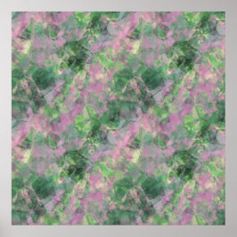 Crumpled Spring Green Texture Poster