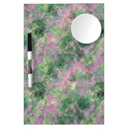 Crumpled Spring Green Texture Trockenlöschtafel Mit Spiegel