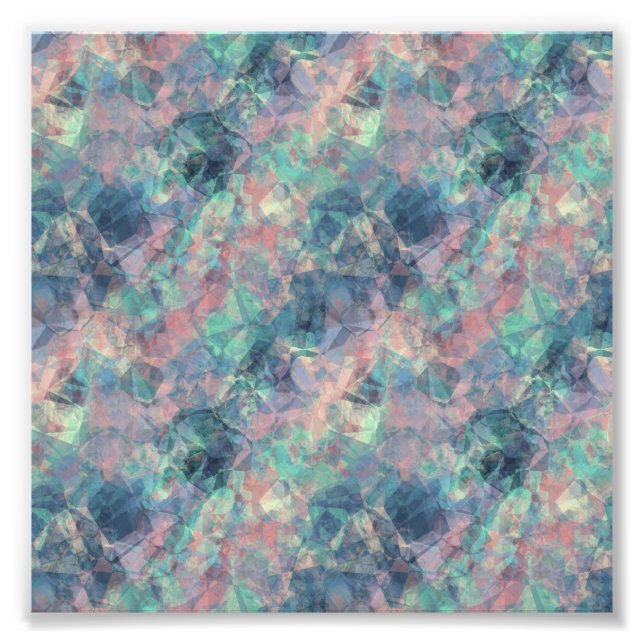 Crumpled Sunset Blue Texture Fotodruck (Vorne)